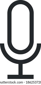 Microphone speaker line art icon for apps and websites