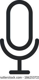 Microphone speaker line art icon for apps and websites