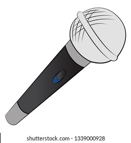 A microphone speaker with on and off button generally used for public addressing vector color drawing or illustration 
