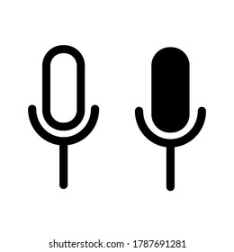 Microphone speaker (speech to text) flat icon for apps and websites
