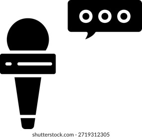 Micrófono e icono de burbuja de voz