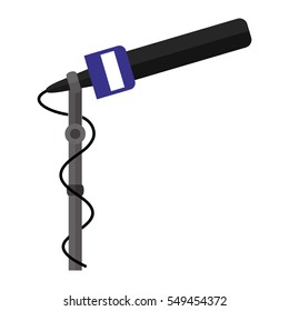 microphone stand with dark blue support