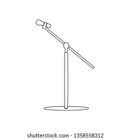 microphone with stand icon. Element of zoo for mobile concept and web apps icon. Outline, thin line icon for website design and development, app development