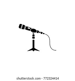 Microphone stand icon. Night club icon. Element of place of entertainment icon. Premium quality graphic design. Signs, outline symbols collection icon for websites, web design on white background