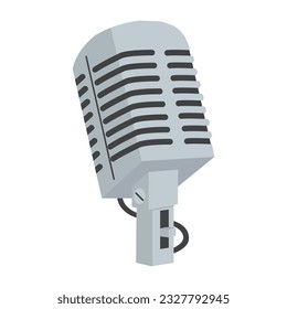 Microphone with stand icon vector flat