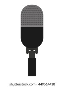 Microphone Stand Isolated Icon Design, Vector Illustration  Graphic 