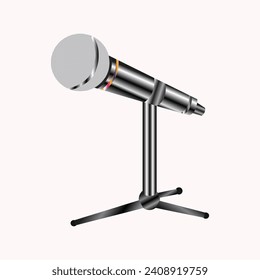Microphone Stand And Mouth Icon, vector eps 