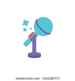 microphone with stand on white background vector illustration design