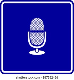 microphone with stand sign