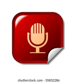 Microphone sticker