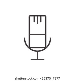 MICROPHONE stroke icon in black