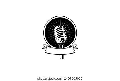 microphone studio logo design modern studio logo design