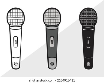 Mikrofon-SVG-Printable Vektorgrafik