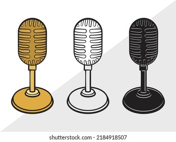 Microphone SVG Printable Vector Illustration