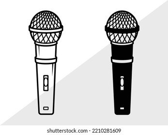 Microphone SVG Printable Vector Illustration