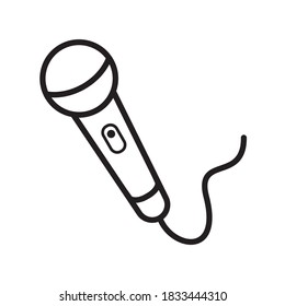 Microphone Syimbols Icon Vector Illustration Flat Design