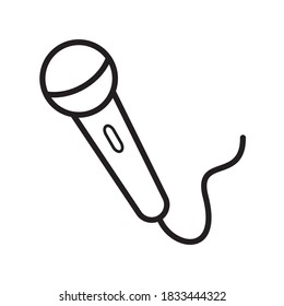 Microphone Syimbols Icon Vector Illustration Flat Design