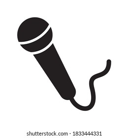 Microphone Syimbols Icon Vector Illustration Flat Design