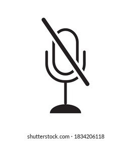 Microphone Syimbols Icon Vector Illustration Flat Design