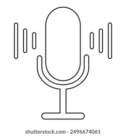 microphone symbol ICON DESIGN EPS 10