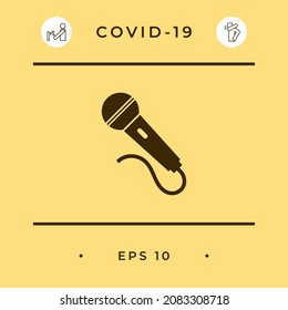 Microphone symbol icon, elements for your design