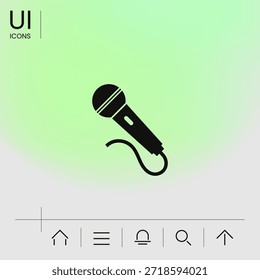 Icono del símbolo del micrófono, Elementos para su diseño