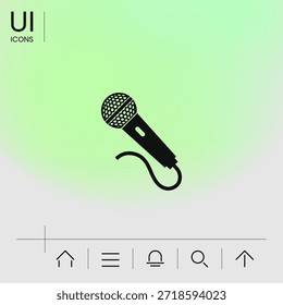 Icono de símbolo de micrófono. Elementos para su diseño