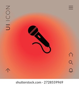 Microphone symbol icon, elements for your design