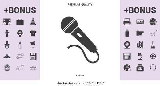 Microphone symbol icon - graphic elements for your design