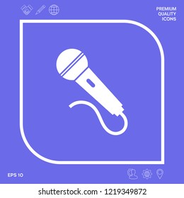 Microphone symbol icon. Graphic elements for your design