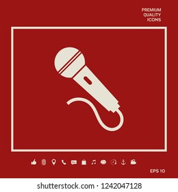 Microphone symbol icon. Graphic elements for your design