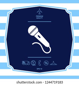 Microphone symbol icon. Graphic elements for your design