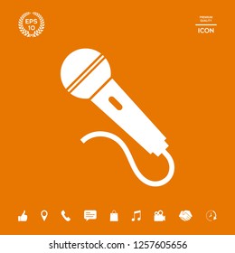 Microphone symbol icon. Graphic elements for your design