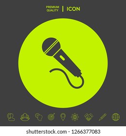 Microphone symbol icon. Graphic elements for your design