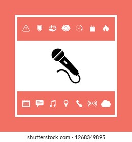 Microphone symbol icon. Graphic elements for your design