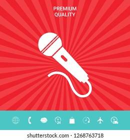 Microphone symbol icon. Graphic elements for your design