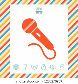 Microphone symbol icon. Graphic elements for your design