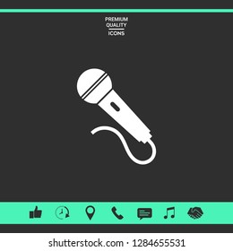 Microphone symbol icon. Graphic elements for your design