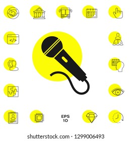 Microphone symbol icon. Graphic elements for your design