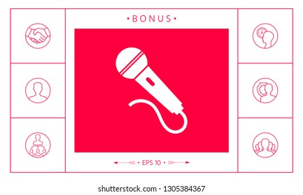 Microphone symbol icon. Graphic elements for your design