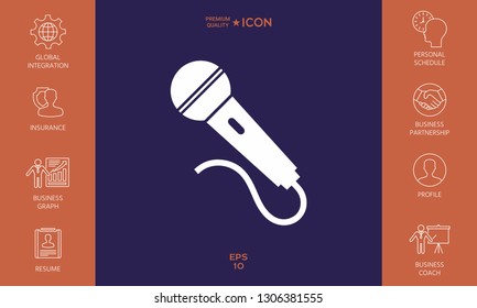 Microphone symbol icon. Graphic elements for your design
