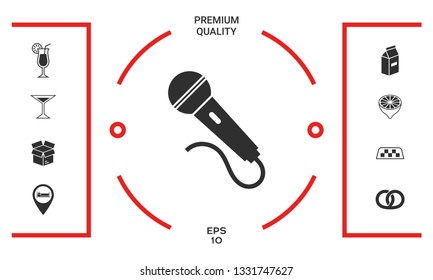 Microphone symbol icon. Graphic elements for your design