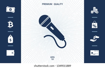 Microphone symbol icon. Graphic elements for your design
