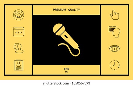 Microphone symbol icon. Graphic elements for your design