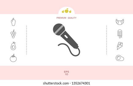 Microphone symbol icon. Graphic elements for your design