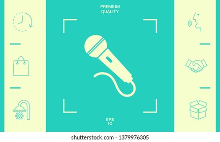 Microphone symbol icon. Graphic elements for your design