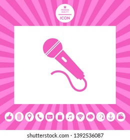 Microphone symbol icon. Graphic elements for your design