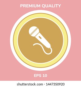Microphone symbol icon. Graphic elements for your design