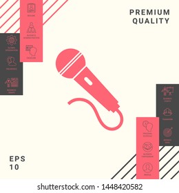 Microphone symbol icon. Graphic elements for your design