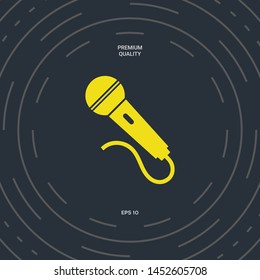 Microphone symbol icon. Graphic elements for your design